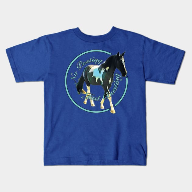 No Posting Just Coasting Tennessee Walking Horse Kids T-Shirt by AnimalsAndSuch